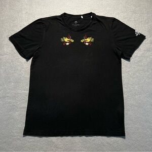 Rare Adidas Japan Rugby Dragon Map Sukajan Style Tee Black Medium